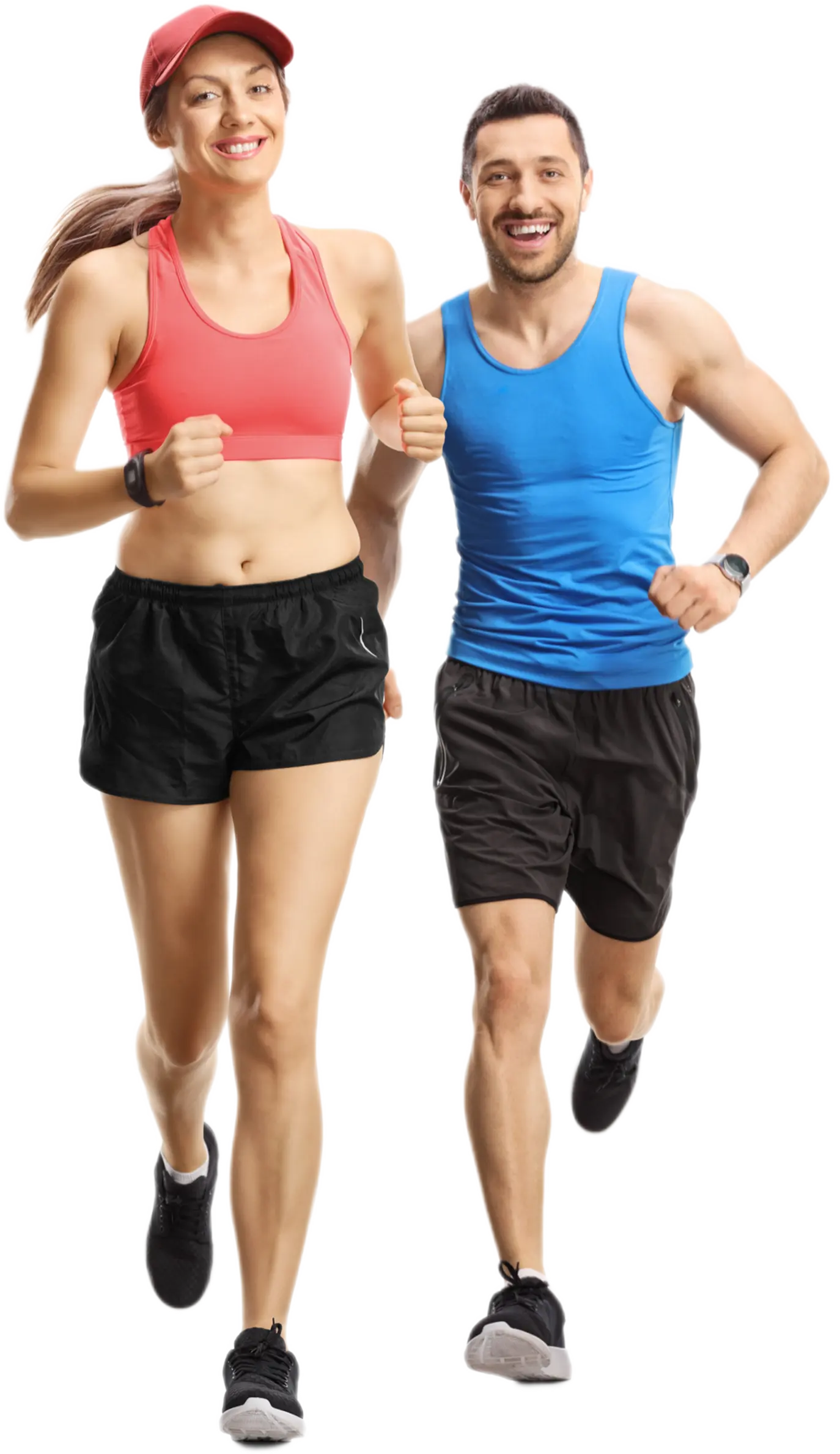 Man and woman jogging side by side, symbolizing pain-free movement and active lifestyles supported by Gallant Lion Medical